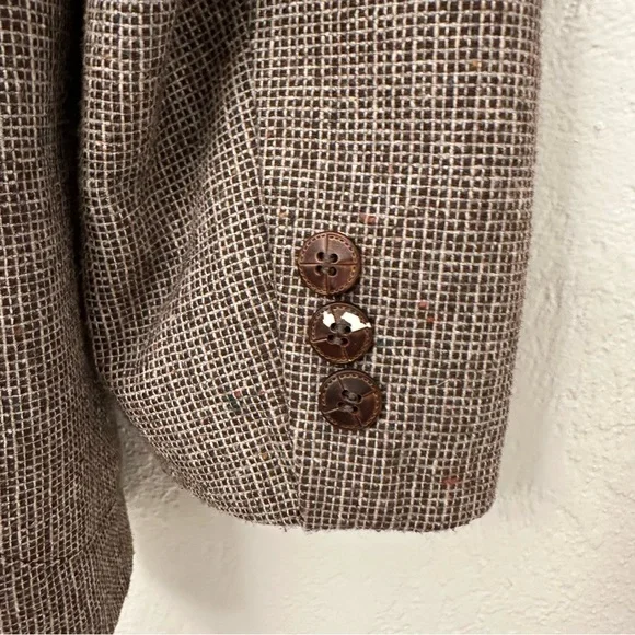 Vintage 70s Johnny Carson For Weise’s Blazer Jacket Brown Tweed Mens Size 38 - Picture 6 of 11